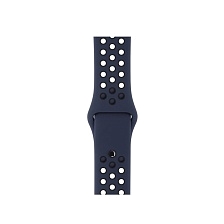 Ремешок для Apple Watch спортивный "Nike", размер 40 mm, цвет синий кобальт - чёрный. Ремешок для Apple Watch спортивный "Nike", размер 40 mm, цвет синий кобальт - чёрный.