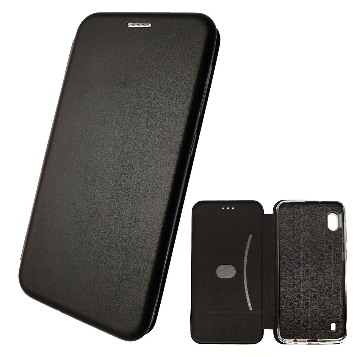 Чехол книжка STYLISH для SAMSUNG Galaxy A10 (SM-A105), M10 (SM-M105), экокожа, цвет черный Чехол книжка STYLISH для SAMSUNG Galaxy A10 (SM-A105), M10 (SM-M105), экокожа, цвет черный