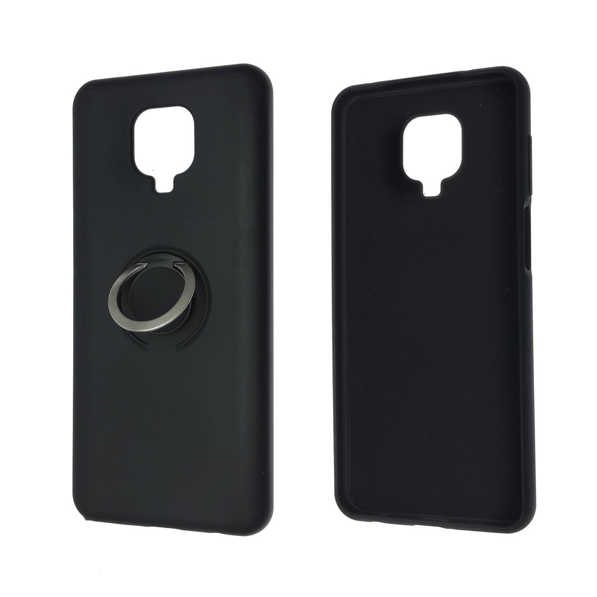 Чехол накладка RING для XIAOMI Redmi Note 9 Pro, Redmi Note 9S, силикон, кольцо держатель, цвет черный Чехол накладка RING для XIAOMI Redmi Note 9 Pro, Redmi Note 9S, силикон, кольцо держатель, цвет черный
