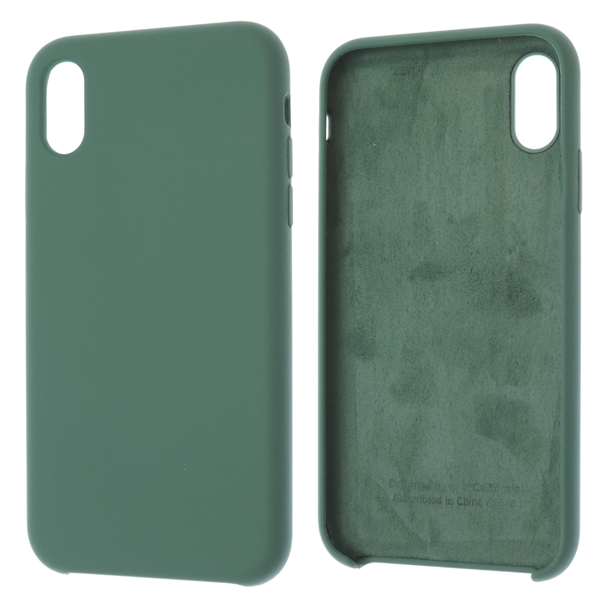 Чехол накладка Silicon Case для APPLE iPhone XR, силикон, бархат, цвет сосново зеленый Чехол накладка Silicon Case для APPLE iPhone XR, силикон, бархат, цвет сосново зеленый
