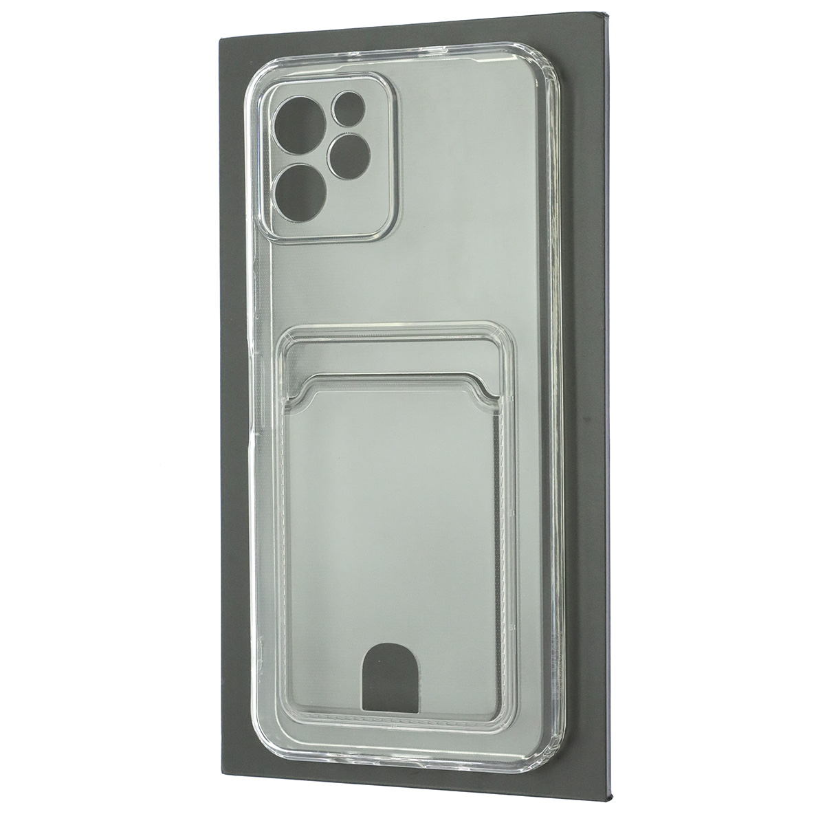 Чехол накладка CARD CASE для HUAWEI Nova Y61, силикон, отдел для карт, цвет прозрачный Чехол накладка CARD CASE для HUAWEI Nova Y61, силикон, отдел для карт, цвет прозрачный