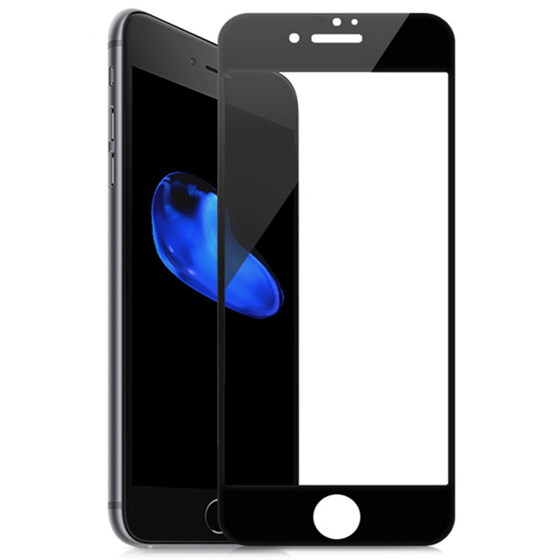 Защитное стекло "SC" 5D FULL GLUE для APPLE iPhone 6/6S Plus 5.5", цвет канта черный.