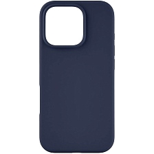 Чехол накладка Silicone Case для APPLE iPhone 15 Pro Max, L-ogo, бархатная подложка, цвет темно-синий