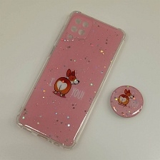 Чехол накладка для SAMSUNG Galaxy A12, M12 силикон, фактурный глянец, с поп сокетом, рисунок I Love You! Чехол накладка для SAMSUNG Galaxy A12, M12 силикон, фактурный глянец, с поп сокетом, рисунок I Love You!