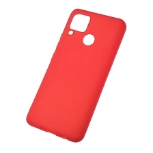 Чехол накладка SOFT TOUCH для Realme C15, силикон, матовый, цвет красный Чехол накладка SOFT TOUCH для Realme C15, силикон, матовый, цвет красный