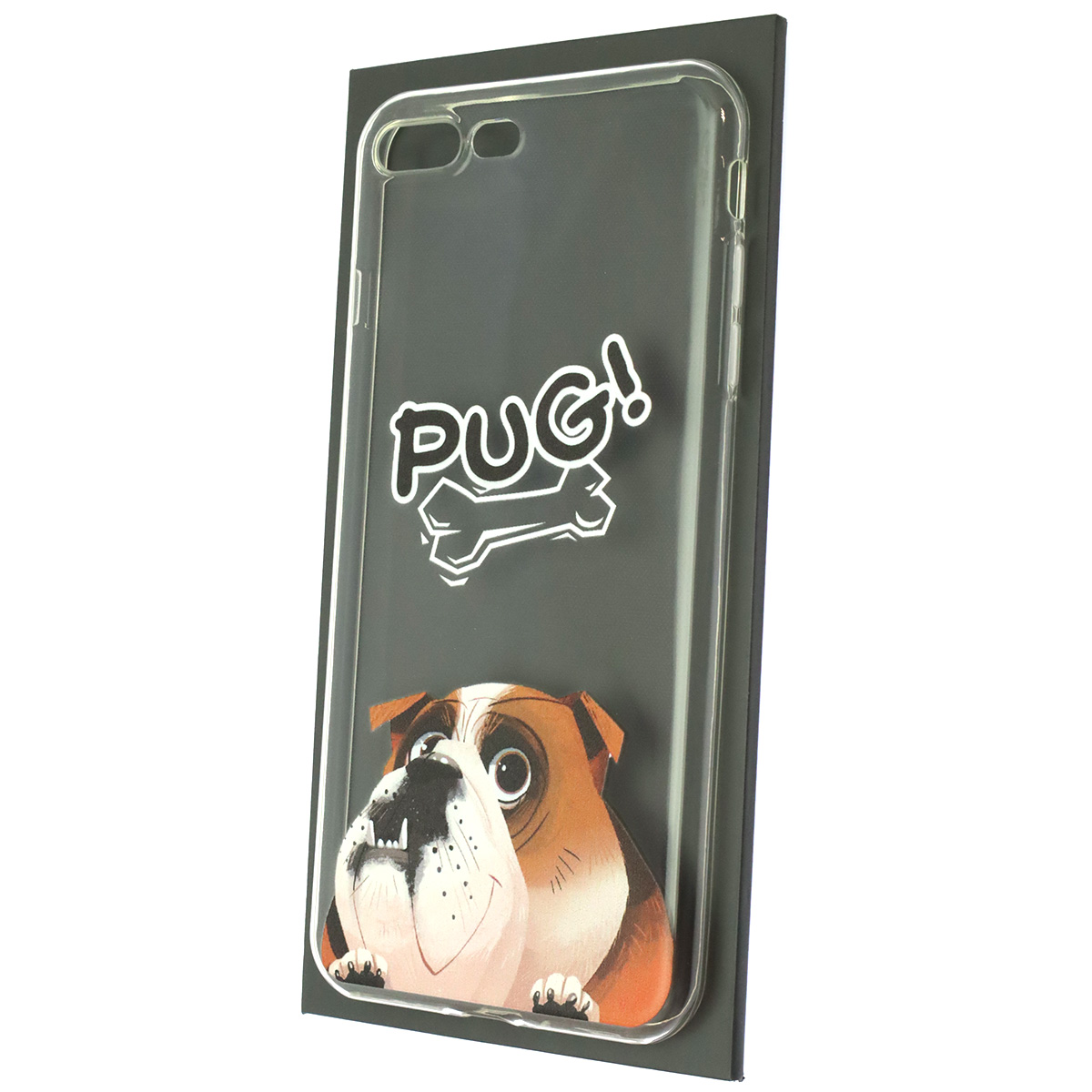 Чехол накладка для APPLE iPhone 7 Plus, iPhone 8 Plus, силикон, рисунок PUG
