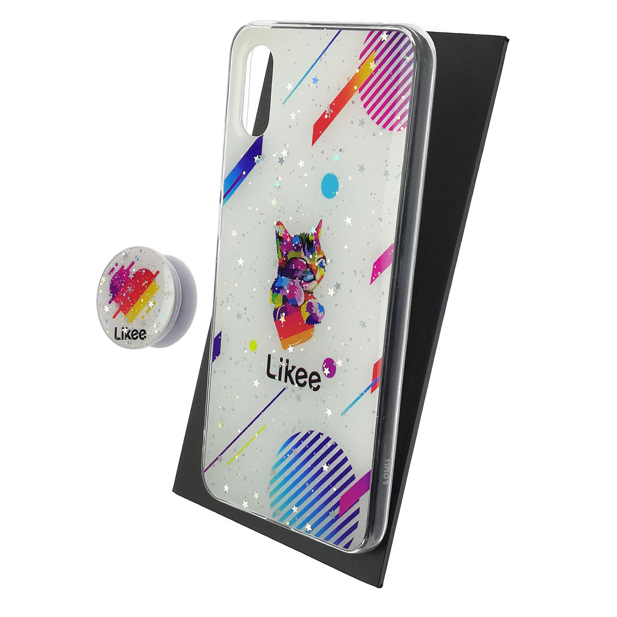 Чехол накладка для XIAOMI Redmi 9A, силикон, фактурный глянец, с поп сокетом, рисунок Likee Чехол накладка для XIAOMI Redmi 9A, силикон, фактурный глянец, с поп сокетом, рисунок Likee