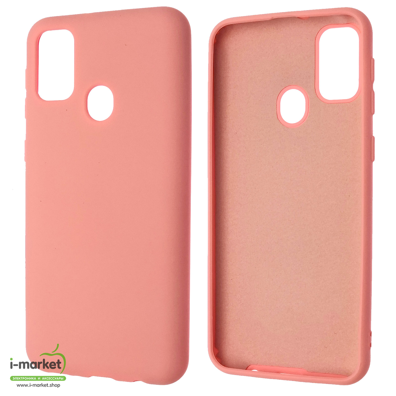 Чехол накладка Silicon Cover для SAMSUNG Galaxy M30s (SM-M307F), M21 (SM-M215), силикон, бархат, цвет розовый Чехол накладка Silicon Cover для SAMSUNG Galaxy M30s (SM-M307F), M21 (SM-M215), силикон, бархат, цвет розовый