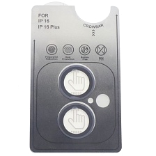 Защитное стекло LENS SHIELD для камеры APPLE iPhone 16, iPhone 16 Plus, комплект из 2 штук, цвет окантовки черный