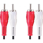 Кабель соединительный аудио 2RCA - 2RCA, тюльпан-тюльпан, длина 1.5 метра, цвет черный. Кабель соединительный аудио 2RCA - 2RCA, тюльпан-тюльпан, длина 1.5 метра, цвет черный.