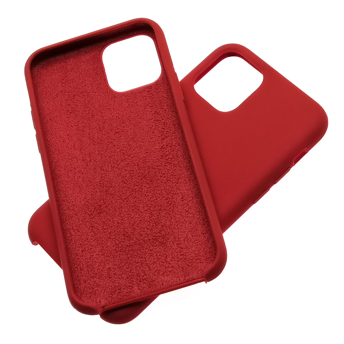 Чехол накладка Silicon Case для APPLE iPhone 11 Pro, силикон, бархат, цвет пурпурно красный. Чехол накладка Silicon Case для APPLE iPhone 11 Pro, силикон, бархат, цвет пурпурно красный.