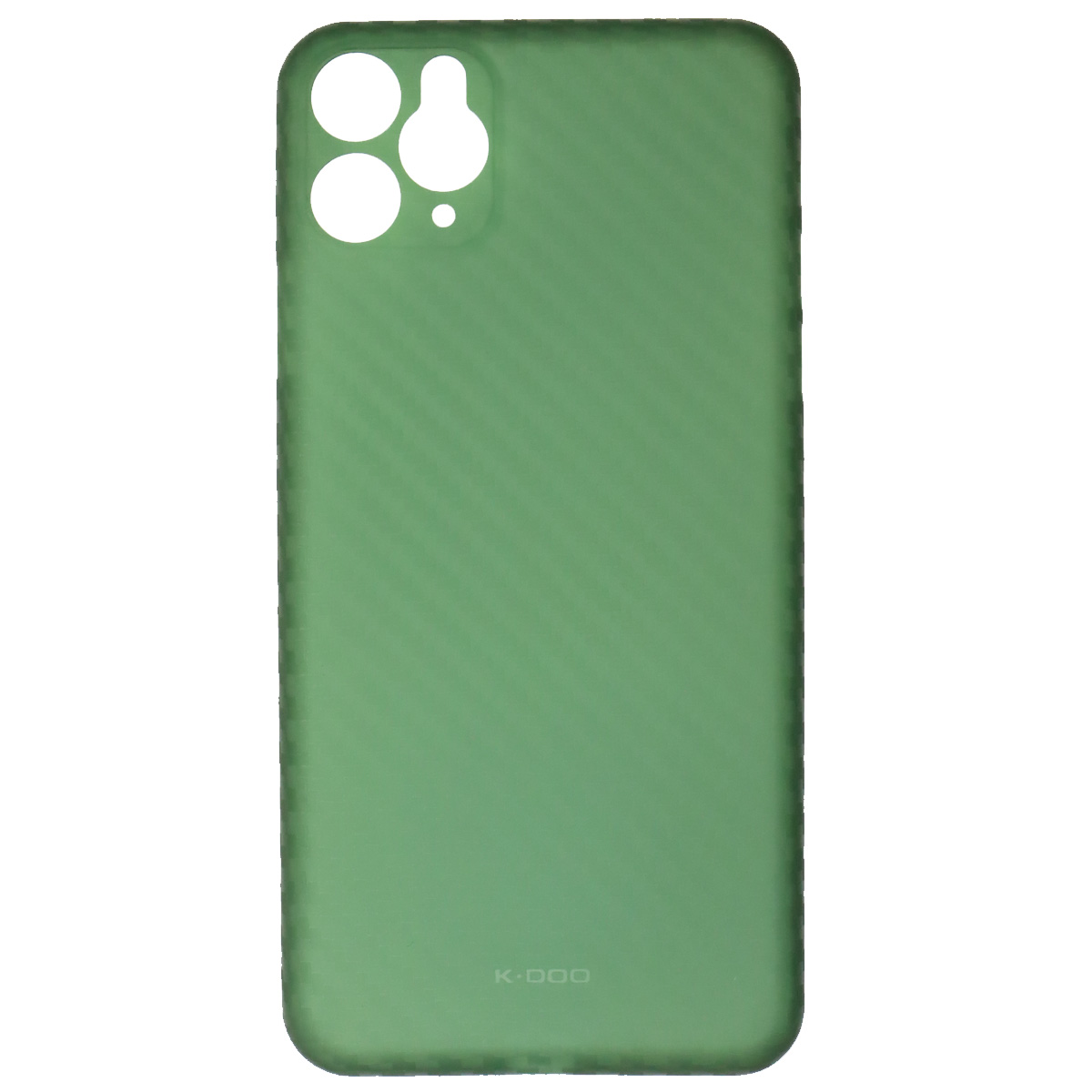Чехол накладка K-DOO для APPLE iPhone 11 Pro Max (6.5), силикон, карбон, цвет темно зеленый