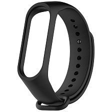 Ремешок на запястье, браслет для XIAOMI Mi Band 3, 4, силикон, цвет черный Ремешок на запястье, браслет для XIAOMI Mi Band 3, 4, силикон, цвет черный