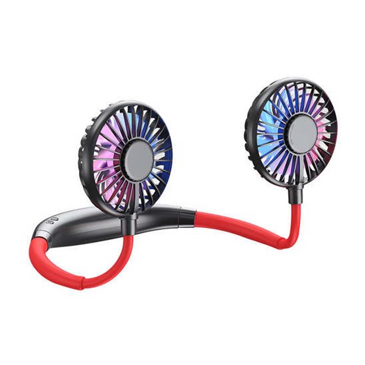 Беспроводной вентилятор KAKU XUANCAI SERIES KSC-358 для шеи, 2000 mAh, цвет черно красный (-50%)