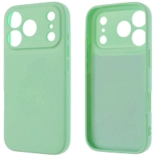 Чехол накладка Silicone Case для APPLE iPhone 17 Pro, защита камеры, силикон, бархат, цвет бирюзовый