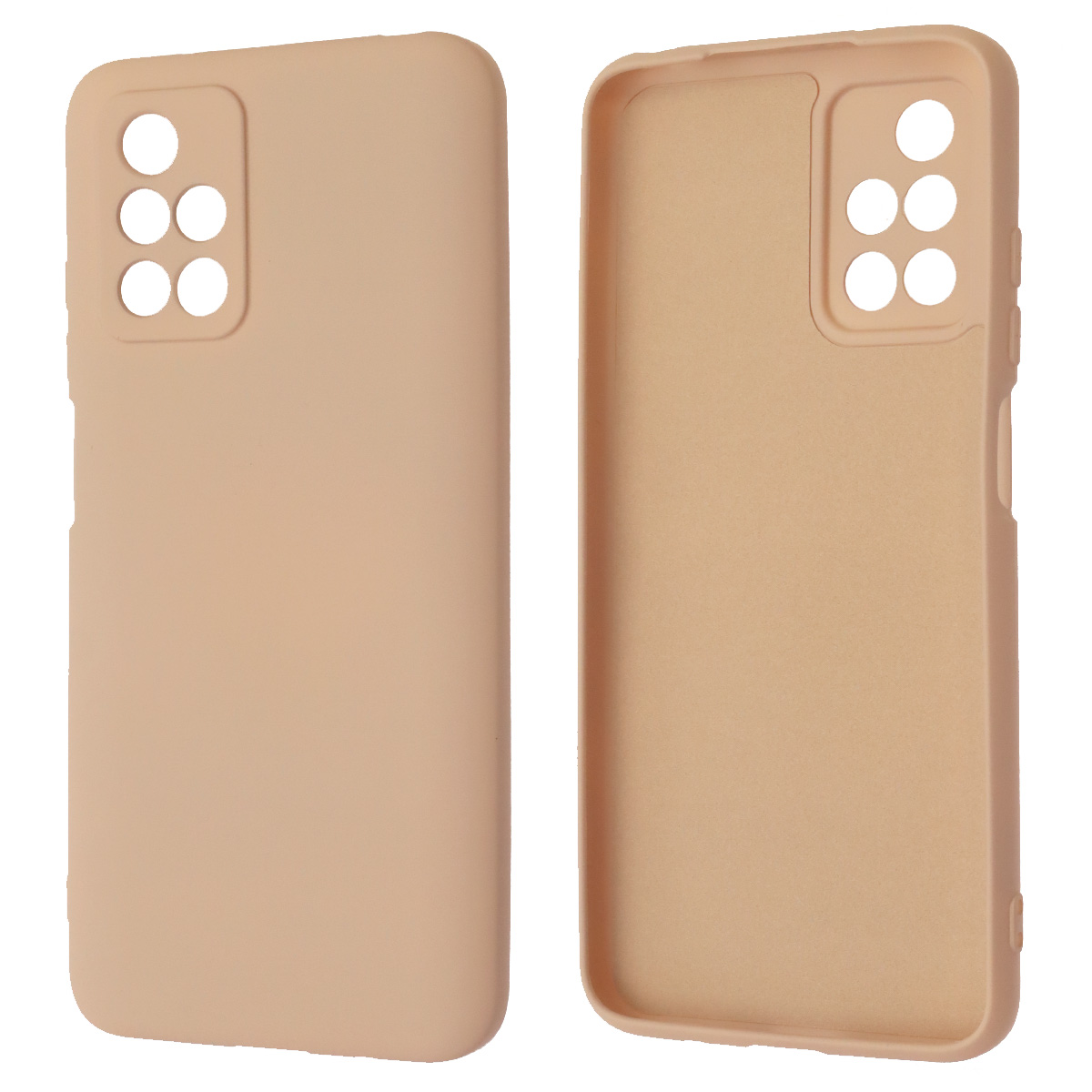 Чехол накладка NANO для XIAOMI Redmi 10 (2021), Redmi 10 (2022), силикон, бархат, цвет розовый песок