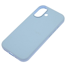Чехол накладка Silicone Case для Apple iPhone 17, силикон, бархатная подложка, цвет васильковый