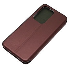 Чехол книжка STYLISH для HUAWEI Honor 200 Lite, экокожа, силикон, бархат, цвет бордовый