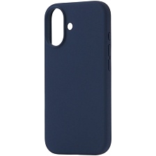 Чехол-накладка Silicone Case для Apple iPhone 17, L-ogo, бархатная подложка, цвет темно-синий