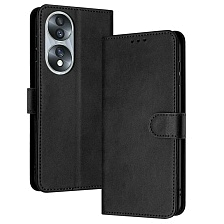 Чехол книжка EC для Honor 70, экокожа, хлястик, визитница, цвет черный