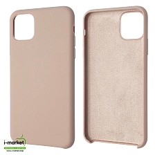 Чехол накладка Silicon Case для APPLE iPhone 11 Pro MAX 2019, силикон, бархат, цвет розовый песок