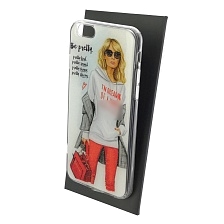 Чехол накладка для APPLE iPhone 6, iPhone 6G, iPhone 6S, силикон, глянцевый, блестки, рисунок Be pretty Чехол накладка для APPLE iPhone 6, iPhone 6G, iPhone 6S, силикон, глянцевый, блестки, рисунок Be pretty