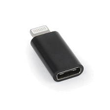 OTG USB адаптер (переходник) Type-C на APPLE Lightning 8-pin, цвет черный. OTG USB адаптер (переходник) Type-C на APPLE Lightning 8-pin, цвет черный.
