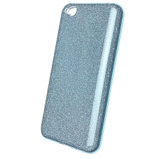 Чехол накладка Shine для XIAOMI Redmi GO, силикон, блестки, цвет голубой Чехол накладка Shine для XIAOMI Redmi GO, силикон, блестки, цвет голубой