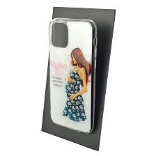Чехол накладка для APPLE iPhone 11 Pro, силикон, глянцевый, блестки, рисунок Happiness is Чехол накладка для APPLE iPhone 11 Pro, силикон, глянцевый, блестки, рисунок Happiness is