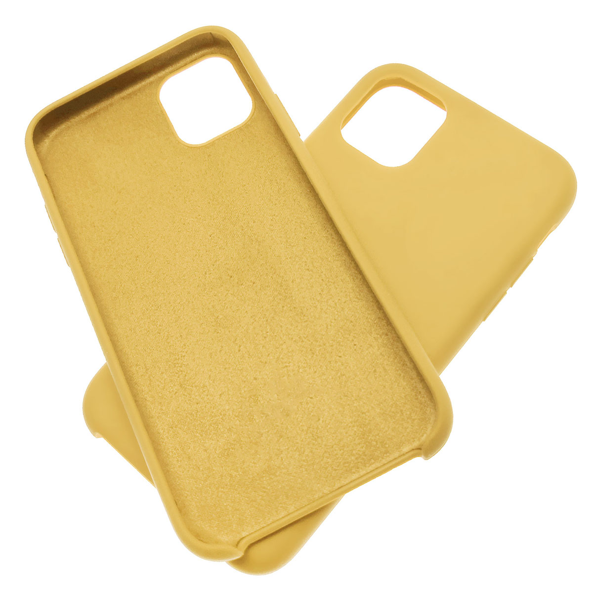 Чехол накладка Silicon Case для APPLE iPhone 11 Pro, силикон, бархат, цвет канареечный желтый. Чехол накладка Silicon Case для APPLE iPhone 11 Pro, силикон, бархат, цвет канареечный желтый.