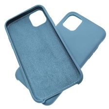 Чехол накладка Silicon Case для APPLE iPhone 11 Pro MAX 2019, силикон, бархат, цвет голубой. Чехол накладка Silicon Case для APPLE iPhone 11 Pro MAX 2019, силикон, бархат, цвет голубой.