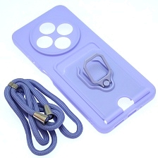 Чехол накладка MULTI FUNCTION 4 в 1 для XIAOMI  Redmi 14C, POCO C75, цвет сиреневый