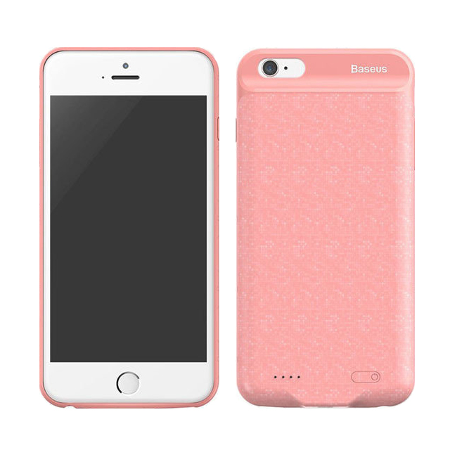 Чехол аккумулятор, Power Bank BASEUS для APPLE iPhone 7, 8 plus, 7300 mAh, цвет розовый (уценка)
