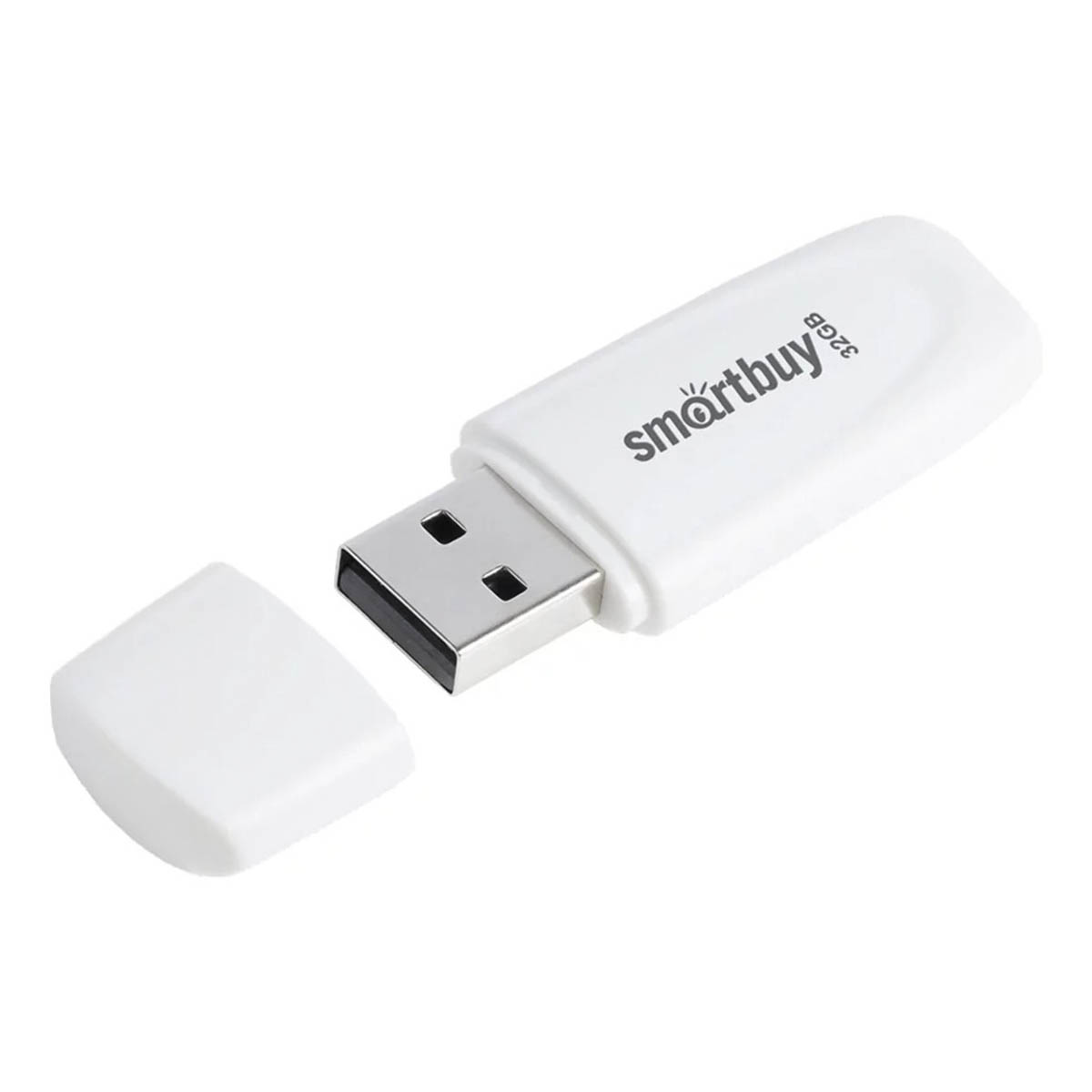 Флешка USB 2.0 32GB SMARTBUY Scout, цвет белый