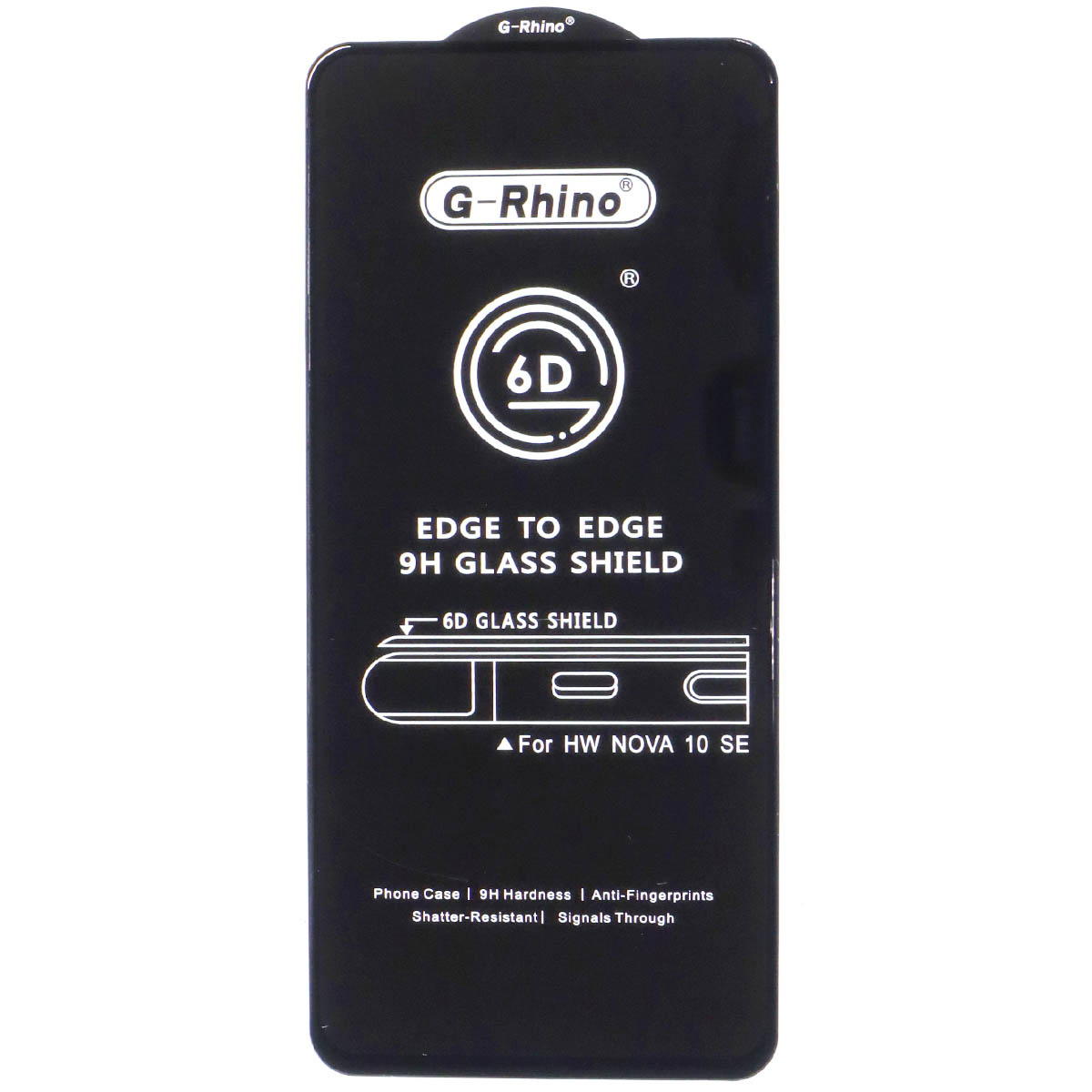 Защитное стекло 6D G-Rhino для HUAWEI Nova 10 SE, цвет окантовки черный