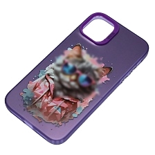 Чехол накладка для APPLE iPhone 11, пластик, силикон, рисунок Кот в очках Чехол накладка для APPLE iPhone 11, пластик, силикон, рисунок Кот в очках