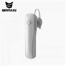 Гарнитура (наушник с микрофоном) беспроводная, Senmaxu S45, цвет белый. Гарнитура (наушник с микрофоном) беспроводная, Senmaxu S45, цвет белый.