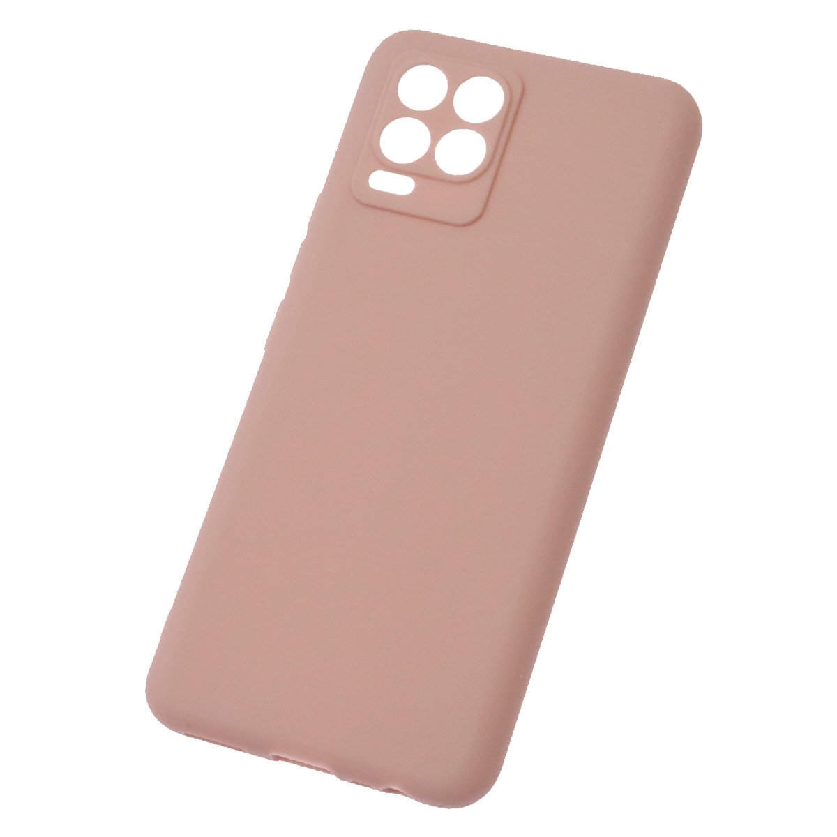 Чехол накладка Soft Touch для Realme 8, Realme 8 Pro, силикон, матовый, цвет песочно розовый Чехол накладка Soft Touch для Realme 8, Realme 8 Pro, силикон, матовый, цвет песочно розовый