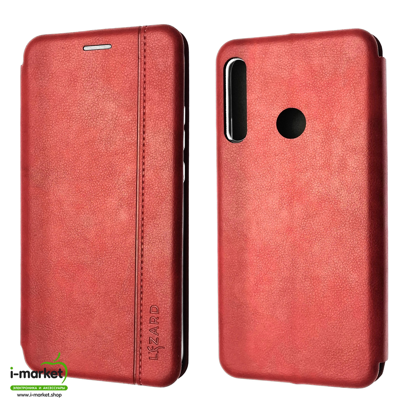 Чехол книжка LIZARD для HUAWEI Honor 9C, P40 Lite E, Y7P, экокожа, визитница, цвет красный. Чехол книжка LIZARD для HUAWEI Honor 9C, P40 Lite E, Y7P, экокожа, визитница, цвет красный.