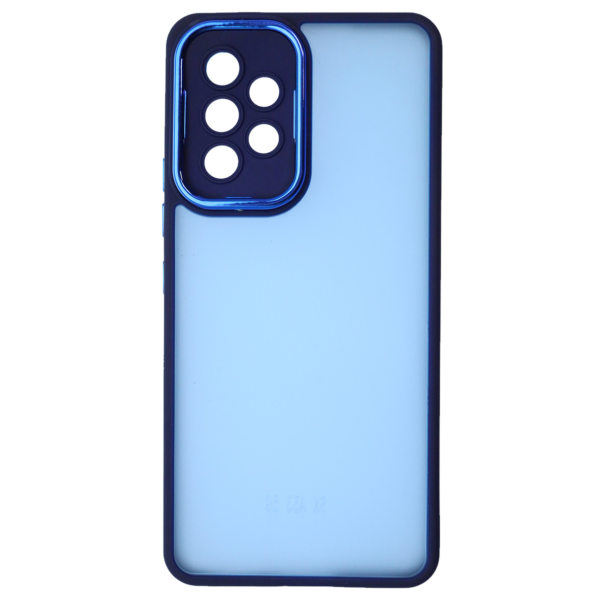 Чехол накладка KING для SAMSUNG Galaxy A23, силикон, пластик, защита камеры, цвет окантовки темно синий Чехол накладка KING для SAMSUNG Galaxy A23, силикон, пластик, защита камеры, цвет окантовки темно синий