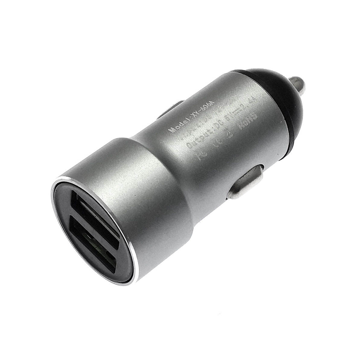 XY 606A АЗУ (автомобильное зарядное устройство), 2 USB, 2.4А, цвет серый XY 606A АЗУ (автомобильное зарядное устройство), 2 USB, 2.4А, цвет серый