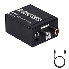 Аналогово-цифровой преобразователь - конвертер 2RCA -> coaxial/toslink 5-986 (из аналогового в цифровой сигнал), цвет черный. Аналогово-цифровой преобразователь - конвертер 2RCA -> coaxial/toslink 5-986 (из аналогового в цифровой сигнал), цвет черный.