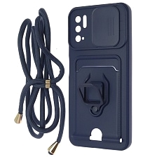 Чехол накладка MULTI FUNCTION 4 в 1 для XIAOMI POCO M3 Pro, XIAOMI Redmi Note 10T, Redmi Note 10 5G, цвет синий Чехол накладка MULTI FUNCTION 4 в 1 для XIAOMI POCO M3 Pro, XIAOMI Redmi Note 10T, Redmi Note 10 5G, цвет синий