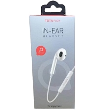 Гарнитура (наушники с микрофоном) проводная, TOTU AUL09 дизайн на одно ухо, цвет белый | Все по 150