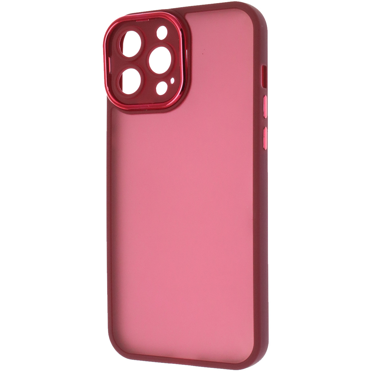 Чехол накладка KING для APPLE iPhone 13 Pro Max (6.7"), силикон, пластик, защита камеры, цвет окантовки бордовый Чехол накладка KING для APPLE iPhone 13 Pro Max (6.7"), силикон, пластик, защита камеры, цвет окантовки бордовый
