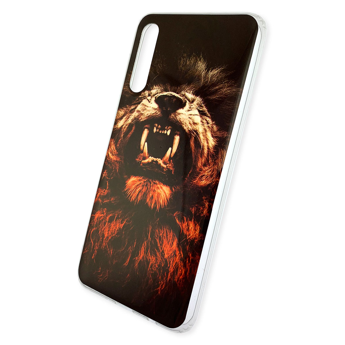 Чехол накладка Vinil для SAMSUNG Galaxy A50 (SM-A505), A30s (SM-A307), A50s (SM-A507), силикон, глянец, рисунок Оскал Льва.