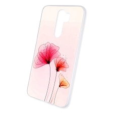 Чехол накладка для XIAOMI Redmi Note 8 Pro, силикон, рисунок цветы.