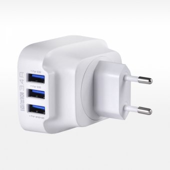 Адаптер питания сетевой UBIK UBAC65, 3.4A, 2 USB, пластик гладкий, белый, фирменная упаковка. Адаптер питания сетевой UBIK UBAC65, 3.4A, 2 USB, пластик гладкий, белый, фирменная упаковка.
