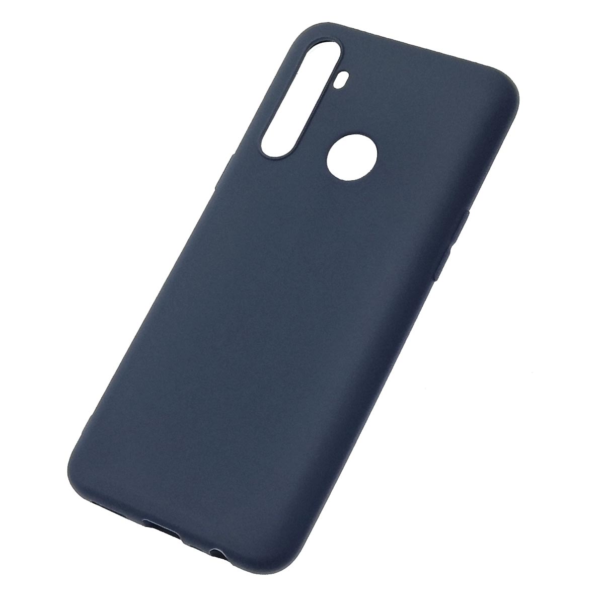 Чехол накладка SOFT TOUCH для Realme C3, силикон, матовый, цвет темно синий