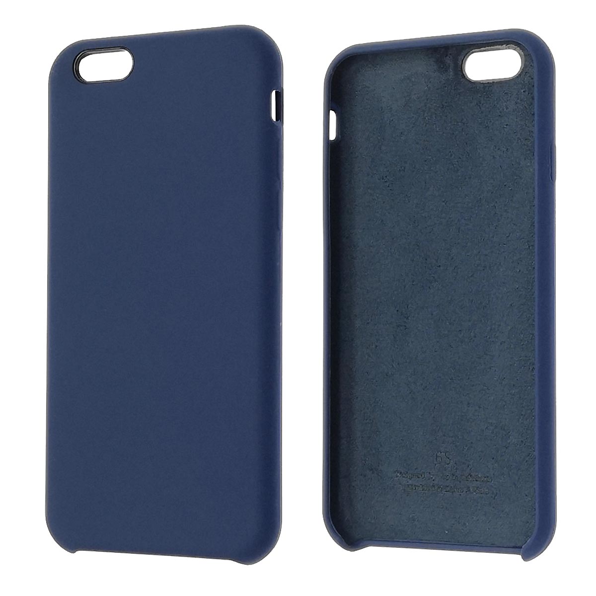 Чехол накладка Silicon Case для APPLE iPhone 6, 6G, 6S, силикон, бархат, цвет черно синий Чехол накладка Silicon Case для APPLE iPhone 6, 6G, 6S, силикон, бархат, цвет черно синий